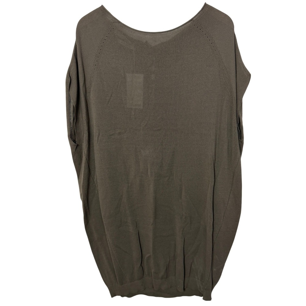 Acote Cotton Lace Up Slub Knit Oversized Tunic Sweater‎ Top US Size 10 Lagenlook